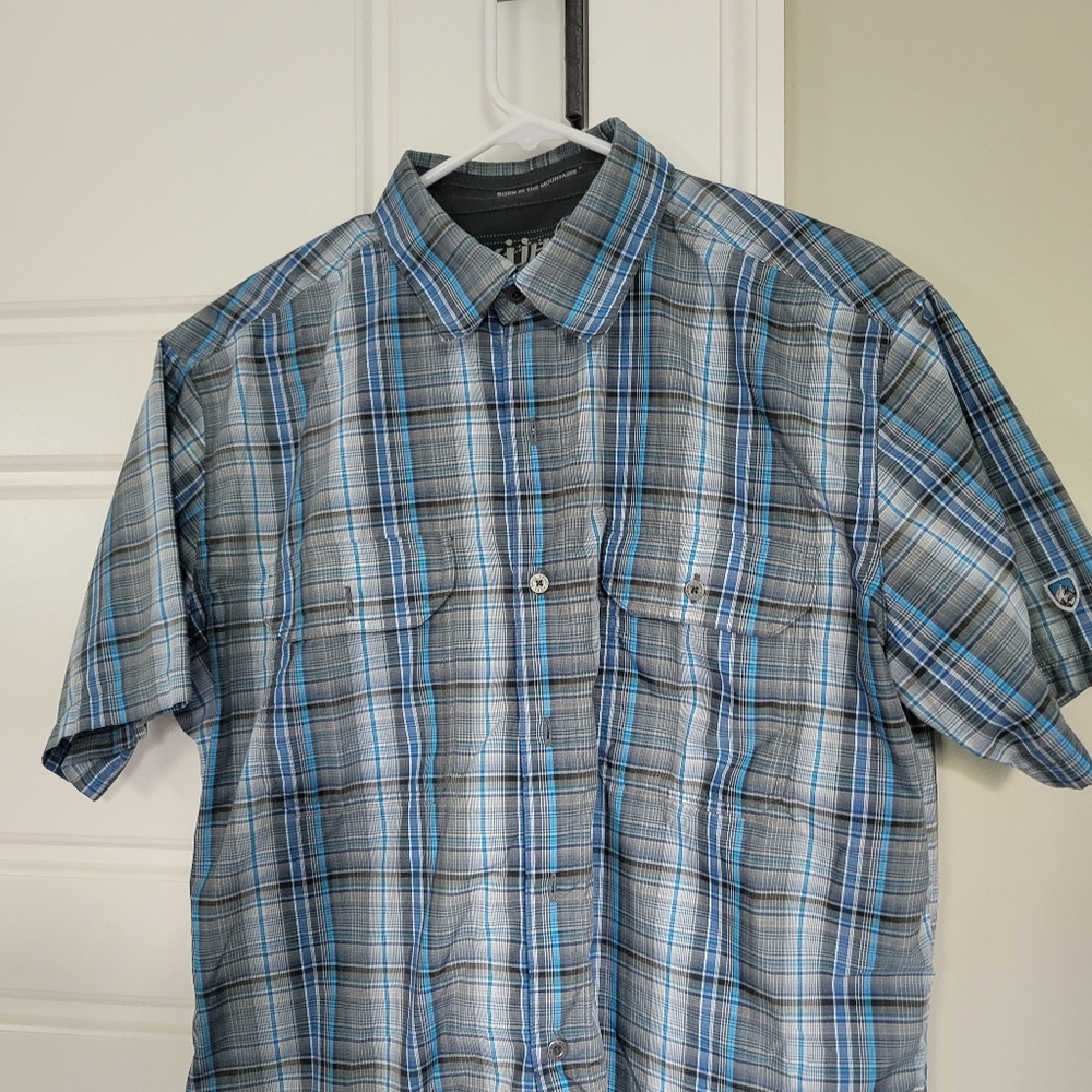 Kuhl Men's Blue Plaid Shirt